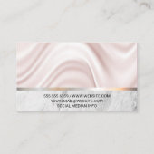 絹の呉服屋 |大理石シルバートリム 名刺 (裏面)