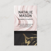 絹の呉服屋 |金ゴールドブラックマーブルラグジュアリー 名刺 (裏面)