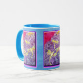 絹の色彩の鮮やかなトンボのマグ マグカップ (正面左)
