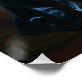 絹の花のドレスを着た豪華な女性。 ポスター (コーナー)