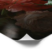 絹の花のドレスを着た豪華な女性。 ポスター (コーナー)