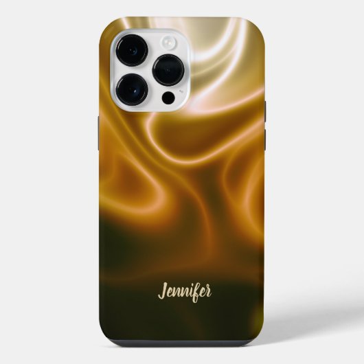 絹の黄金の波 iPhoneケース (裏面)