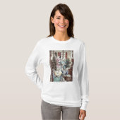 絹を染めている人を描写するつぼからの詳細 Tシャツ (正面フル)