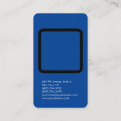 絹エレガントモダンユニーク青 名刺 (裏面)