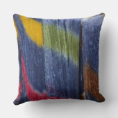 絹カラフル糸，マンダレー，ミャンマー クッション (裏面)