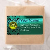 絹ダマスク宝石黄緑 ラベル (インサイチュ)