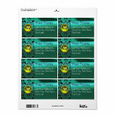 絹ダマスク宝石黄緑 ラベル (フルシート)