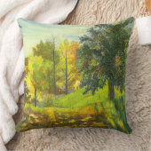 絹太陽の絵画秋の水色 クッション (ブランケット)