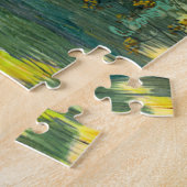 絹太陽の絵画秋の水色 ジグソーパズル (側面)