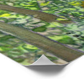 絹太陽の絵画秋の水色 ポスター (角)