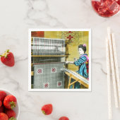 絹日本の織機を使ったヴィンテージ スタンダードカクテルナプキン (インサイチュ)