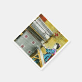 絹日本の織機を使ったヴィンテージ スタンダードカクテルナプキン (角)