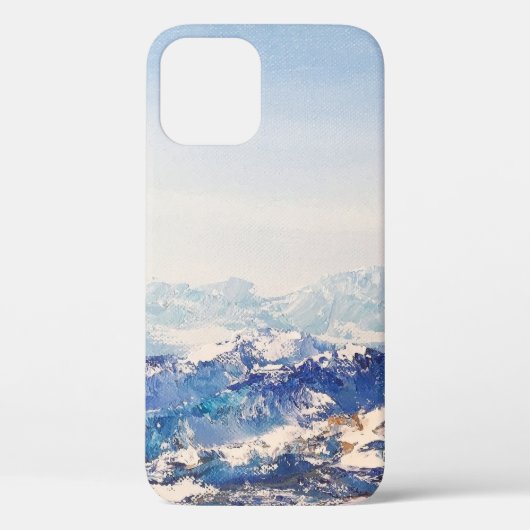 絹本著色雪山水図油彩画 Case-Mate iPhoneケース (裏面)
