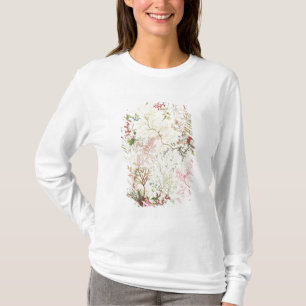 絹材料のための海藻デザイン(w/c紙で) tシャツ
