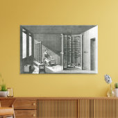 絹糸反りイラストレーションエンカイロペディア キャンバスプリント (インサイチュ (リビング))