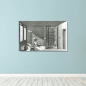 絹糸反りイラストレーションエンカイロペディア キャンバスプリント (インサイチュ (ウッドフロア))