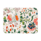 絹素晴らし中国の花デザイン18世紀中葉 マグネット (横)