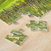 絹絵画に松の水彩 ジグソーパズル (側面)