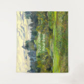 絹絵画に松の水彩 タペストリー (正面)