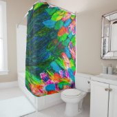 絹織物の織り目。バックグラウンド.カラフル妖精 シャワーカーテン (インサイチュ)