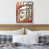 絹織物を描いた花瓶からの詳細 キャンバスプリント (インサイチュ (寝室))