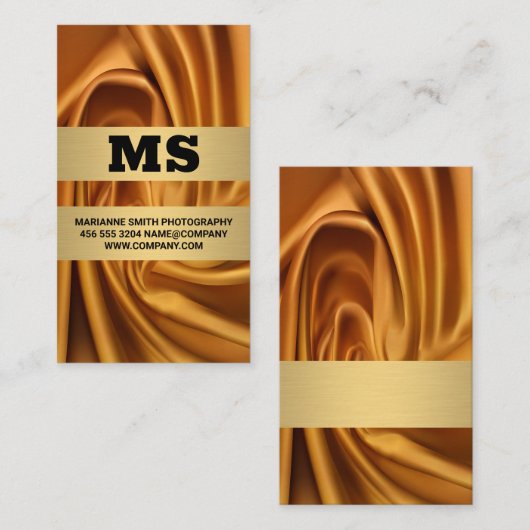 絹金ゴールド布 名刺 (正面/裏面)