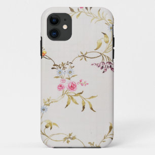 絹mのためのカーネーションそしてバラの花柄 iPhone 11 ケース