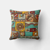 継ぎはぎのスタイル。民族 クッション (裏面)