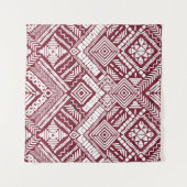 継ぎアステカ目なしパターン タペストリー (正面(横))