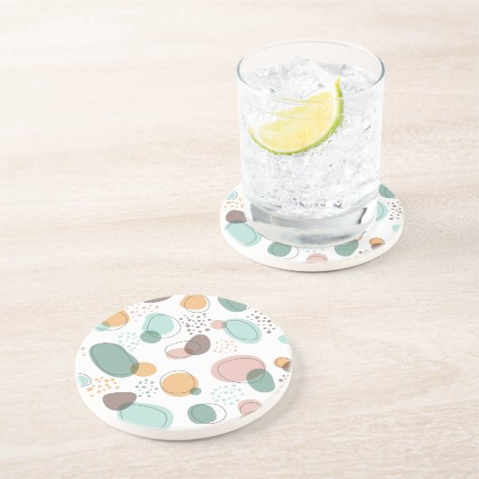 継ぎオーガニック目のないパターン コースター (側面)