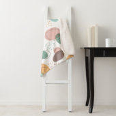 継ぎオーガニック目のないパターン シェルパブランケット (インサイチュ)