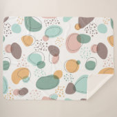 継ぎオーガニック目のないパターン シェルパブランケット (正面(横))