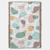 継ぎオーガニック目のないパターン スローブランケット (正面縦)