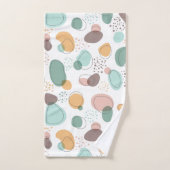 継ぎオーガニック目のないパターン バスタオルセット (ハンドタオル)