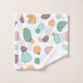 継ぎオーガニック目のないパターン バスタオルセット (ウォッシュタオル)