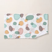 継ぎオーガニック目のないパターン バスタオルセット (ハンドタオル)