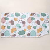 継ぎオーガニック目のないパターン ビーチタオル (正面)