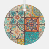 継ぎカラフルぎ合わせイスラム大聖堂 ガラスオーナメント (正面)