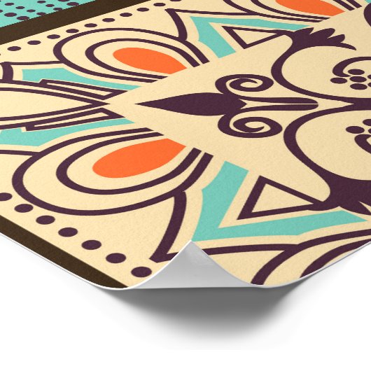 継ぎカラフルぎ合わせイスラム大聖堂 ポスター (角)