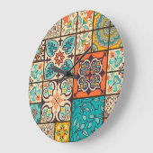 継ぎカラフルぎ合わせイスラム大聖堂 ラージ壁時計 (傾斜)