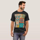 継ぎカラフルぎ合わせイスラム大聖堂 Tシャツ (正面フル)