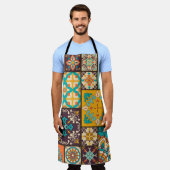 継ぎカラフル目のないイスラムのタイル エプロン (着用した状態)