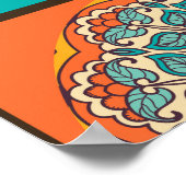 継ぎカラフル目のないイスラムのタイル ポスター (角)