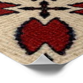 継ぎカラフル目のない幾何学的タイルパターン抽象芸術 ポスター (角)