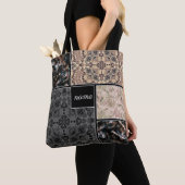 継ぎパーソナライズされた目 トートバッグ (クローズアップ)