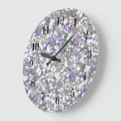 継ぎ目が無いすみれ色の紫色の銀製のきらびやかな輝きのgl ラージ壁時計 (傾斜)