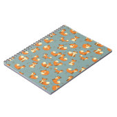 継ぎ目が無いキツネおよび蝶パターン ノートブック (左側)