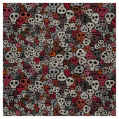 継ぎ目が無いスカルの背景 ファブリック (クローズアップ)