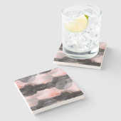 継ぎ目が無いデザインの質の背景の抽象芸術 ストーンコースター (横)