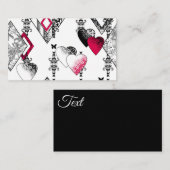 継ぎ目が無いバレンタインデー愛白黒パターンh 名刺 (正面/裏面)